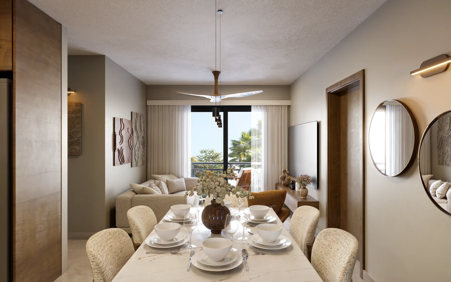 Apartamentos en Brisas de las Colinas VII, San Luis 3 habitaciones en Santo Domingo Este